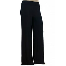 Gilbins Womens Fold Over Waistband Stretchy Cotton Blend Yoga Pants ...