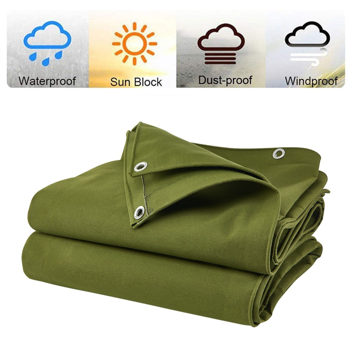 8m x 12m Heavy Duty Multipurpose Tarpaulin Waterproof Cover Tarp Ground Camping
