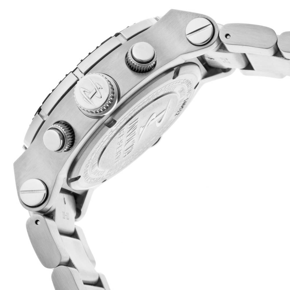 Invicta Men's 10926 Reserve Ocean Reef Silver Tone Dial Black Bezel Interchangeable Bracelet Stainless Steel Chronograph Watch