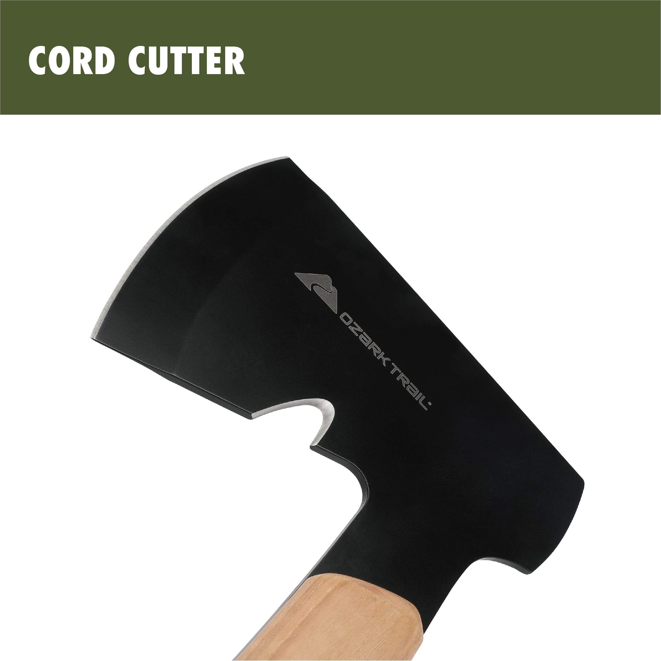 Ozark Trail 10.5" Camping Hatchet Axe with Wooden Handle and Sheath