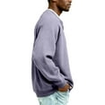 thumbnail image 4 of Lumtrix Men's V Neck Sweatshirt Casual Long Sleeve Waffle Sweatshirts Fashion Pullover Shirts Light Purple M, 4 of 7