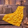 thumbnail image 6 of Playful Yellow Macaroni Pasta Pattern Whimsical Kitchen Dining, Playful Food Art Scene, Warm Flannel Blanket for Kitchen and Dining Room, Food Lovers Birthday Gift, Playful Home Decor, 6 of 9