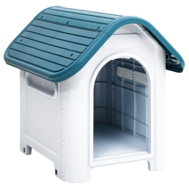 Caseta para perros VidaXL, polipropileno azul, exterior, 60 x 75 x 66 cm