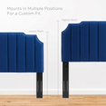 thumbnail image 2 of Platform Bed Frame, Rivet Nailhead, King, Blue Navy, Velvet, Bedroom, Modern Contemporary Boutique HB36739, 2 of 15