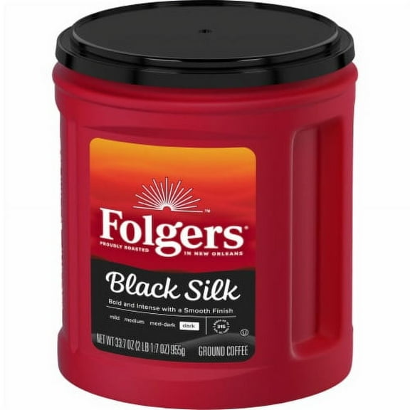 2X - Folgers Black Silk Ground Coffee