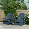 thumbnail image 2 of Wildridge Heritage Double Rock-A-Tee, Patriot Blue - Outdoor Weather Resistant HDPE Double Glider Set with Table for Porch, Patio, Deck, 2 of 5