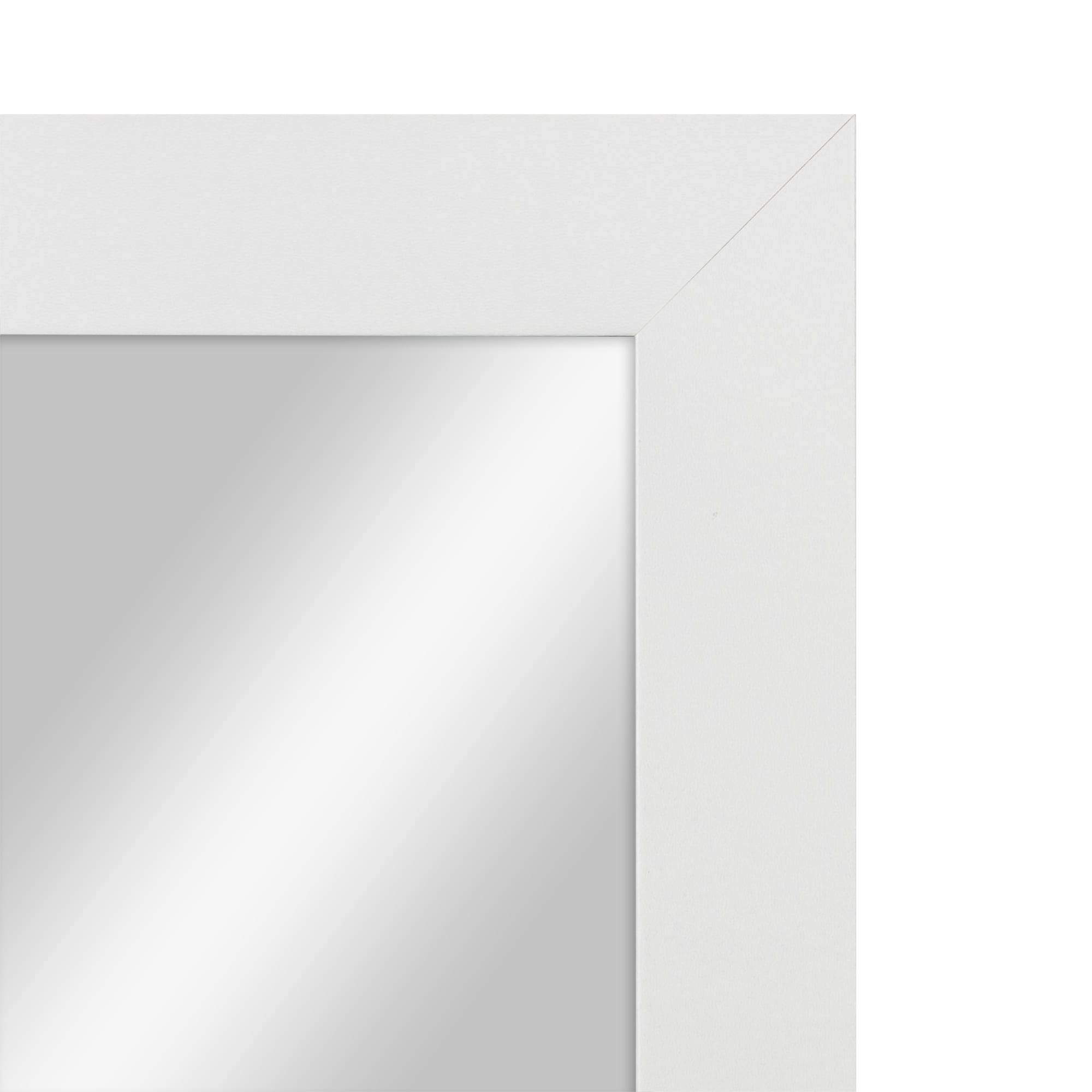 Mainstays Over-the-Door Rectangular Mirror, White, 14" x 50"
