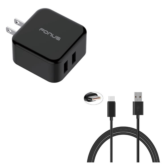 Charger 6ft USB Cable w 30W Fast Home Charger A3J for Acer Liquid Jade Primo - Alcatel PulseMix, 7, Idol 5S 5 4S - ASUS Zenfone V Live, ROG Phone, AR 6 5z 4 Pro - Blackberry Motion, Key2