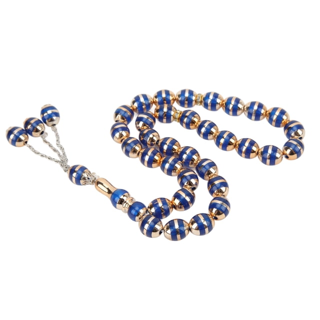 Rosario de cuentas de oración, collar de cuentas de rosario de 33 granos, delicado acabado de lujo