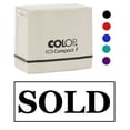 thumbnail image 2 of Printtoo Sold Self Inking Rubber Stamp Pre-Inked Office Stamp- Home Office Business Stationery, 47 x 20 mm Green, 2 of 7