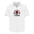 thumbnail image 5 of Elvqul Shirts for Men Button up Christmas Trendy Funny Graphic Mens Shirts Short Sleeve, 5 of 5