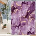 thumbnail image 5 of MIZHONA Purple Marble Shower Curtain Abstract Modern Fabric Bathroom Curtain set,72x78 inch, 5 of 8