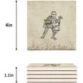 thumbnail image 3 of FMSHPON Halloween Theme Set of 4 Coaster for Drinks, Absorbent Ceramic Stone Coasters Cup Mat with Cork Base for Home Kitchen Room Coffee Table Bar Decor, 3 of 4