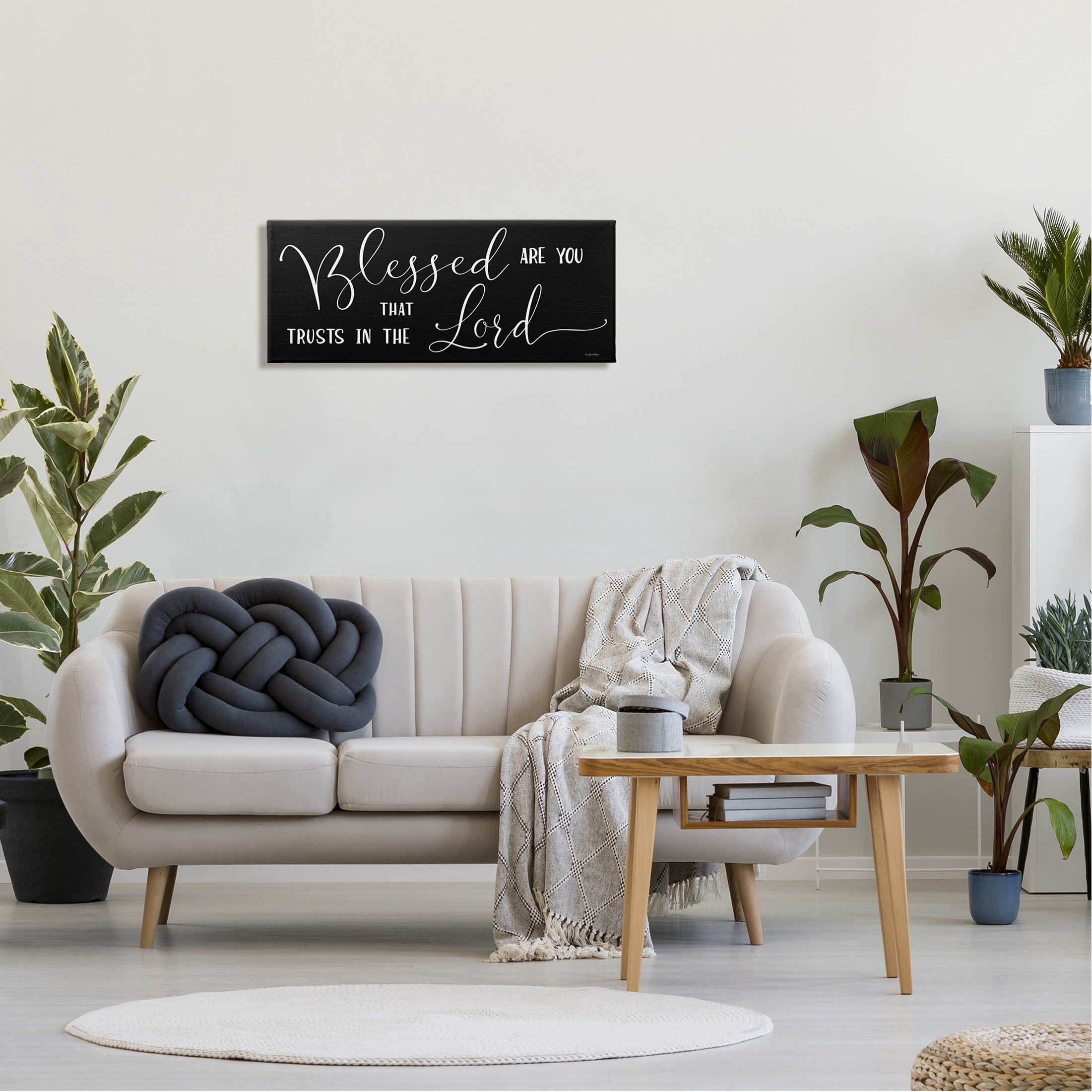 Stupell Industries Trust In The Lord Comforting Quote Graphic Art Gallery Wrapped Canvas Print Wall Art, Design by Susie Boyer