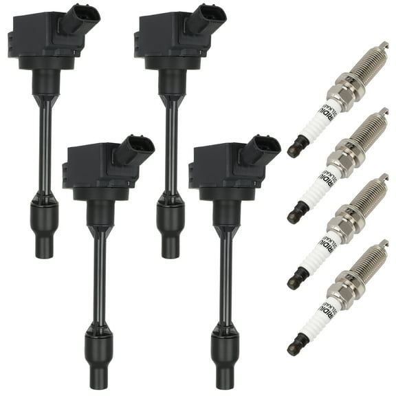 SCITOO 4 ignition coils   4 iridium Spark Plugs for Toyota Camry Corolla RAV4 UX200 90919-A2009 90919-02276 UF848
