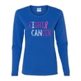thumbnail image 2 of Fight Cancer Ribbon Womens Graphic Long Sleeve T-Shirt, Royal, X-Large, 2 of 3