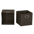 thumbnail image 3 of Household Essentials 6 ct Open Fabric Cube Storage Bins, Chocolate Brown, 3 of 5