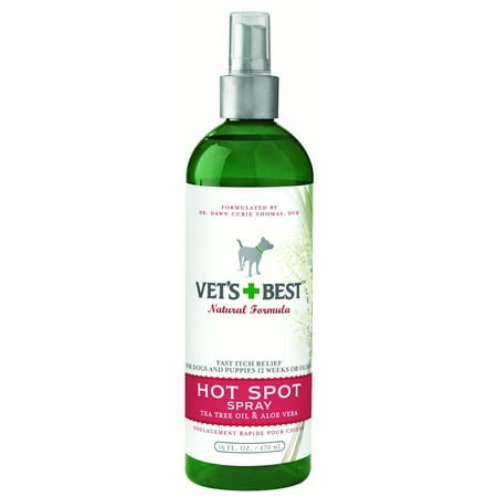 Vet's Best Hot Spot Itch Relief Dog Spray, 16 Fl (Best Remedy For Hotspots On Dogs)