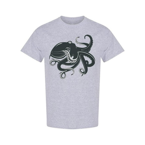 Vintage Octopus Silhouette T-Shirt Men -Image by Shutterstock, Male Small