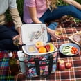thumbnail image 5 of FORMRS Insulated Cooler Bag 24 Cans Capacity Soft Leakproof Lunch Box with Side Pockets, Serene Floral Pattern, 5 of 7