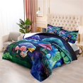 thumbnail image 3 of Mushroom Submarine Bed Duvet Cover King Size,Colorful Underwater World Bedding Set, Mushroom Fitted Duvet Cover for Kids Boys Girls Teens Room Decor,1 Duvet Cover and 2 Pillowcase, 3 of 4