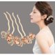 thumbnail image 3 of Bow, hair comb (four teeth - champagne butterfly comb), 3 of 3