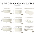 thumbnail image 2 of CAROTE - Juego de 21 ollas y sartenes desmontables, utensilios de cocina de inducción antiadherentes, mango extraíble, apto para horno,, 2 of 9