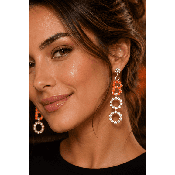 Just Love Jewels Rhinestone BOO Halloween Post Earrings, Spooky Scary Fun Party Jewelry