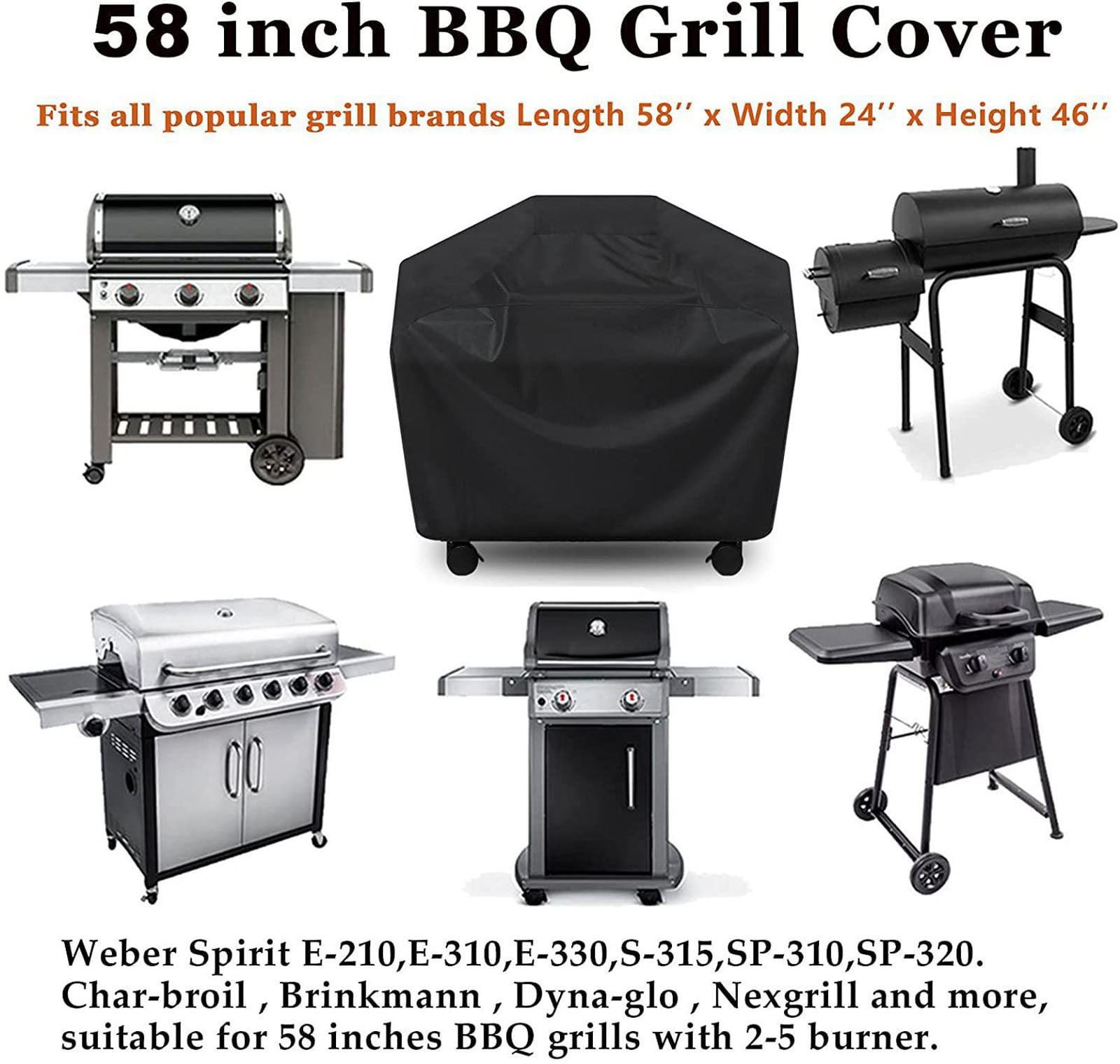 30inch BBQ Grill Cover Waterproof Small Round Gas Grill Cover Heavy 30"x35" 