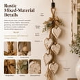 thumbnail image 5 of Hanging Heart Wall Decor, Rustic Farmhouse Hanging Heart Decoration with 5 Layer Wooden Hearts, Vintage Wood Hearts Trinket Shelf Hangings Art, Coastal Blue, 5 of 8