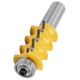 thumbnail image 2 of 2Pcs 1/2" Shank Carbide Wood Router Bits Set - 3-Bead & 3-Flute Architectural Molding Router Bits (1/2"*3/16") with Anti-Kickback Hardened Steel Body, Heat-Resistant Coating for Solid Wood, MDF,, 2 of 6