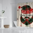 thumbnail image 2 of Santa Claus Christmas Shower Curtain,Washable Show Curtain with Hooks Retro Polyester Fabric Curtains for Halloween Thansgiving Christmas Hotel Dorm, 2 of 5