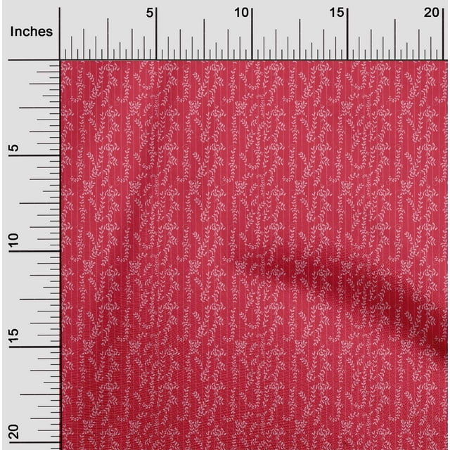 oneOone Tissu Georgette Viscose Rayé & Floral Imprimé 1 Yard 42 Pouces de Large