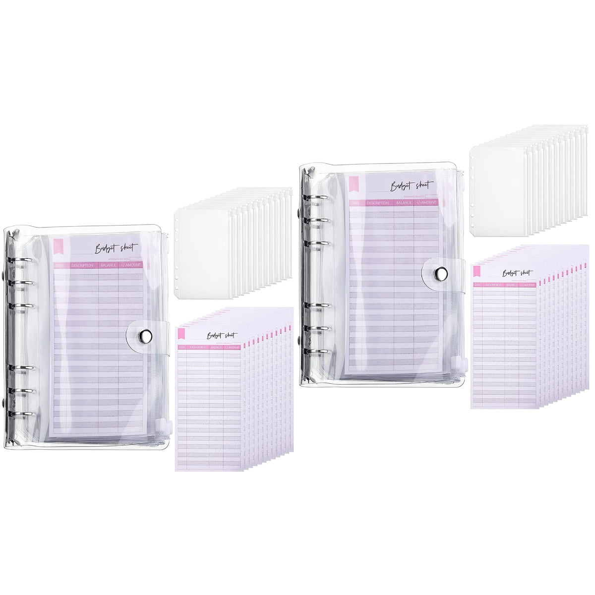 Masteelf 2-Pack Budget Planners with Portable Expense Trackers for Home and Personal Finance Management, Organization