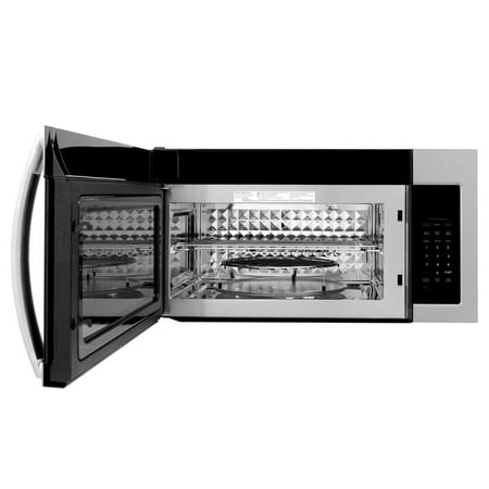 ZLINE Over the Range Convection Microwave Oven in Black Stainless Steel with Modern Handle and Sensor Cooking - Black