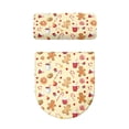 thumbnail image 2 of HELLHERO Gingerbread Man Pizza Universal Toilet Lid Seat Cover Elastic Edge Soft Stretchy Fabric Toilet Top Cover Set Adjustable Toilet Reusable 17x21 Inches, 2 of 8