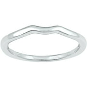 Sterling Silver Contour Wedding Band