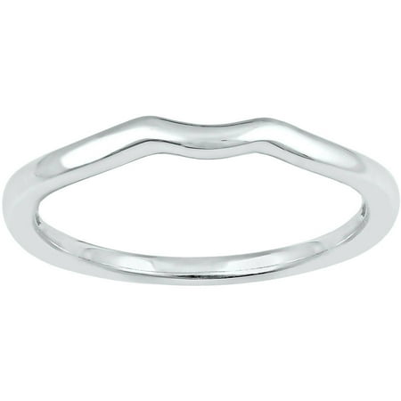 Sterling Silver Contour Wedding Band