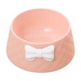 thumbnail image 2 of Cat Bowl with Bow Tie for Food and Water,250ml Non-Slip Cat Dish Prevents Whisker, Cute Pet Food Bowl for Cats and Small Dogs （Pink）, 2 of 6