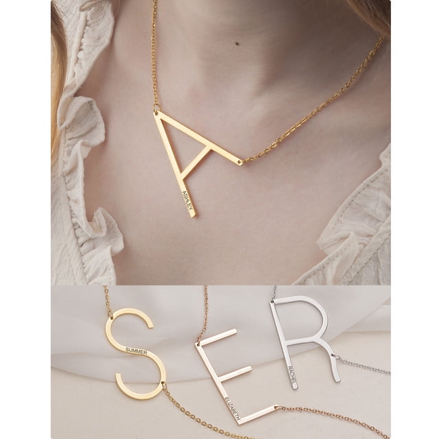 Custom Initial Letter Necklace