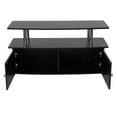 thumbnail image 6 of Flash Furniture Evanston Black TV Stand with Shelves, Cabinet and Stainless Steel Tubing, 6 of 8