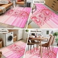 thumbnail image 5 of Area Rug for Living Room, Valentine's Day Non-Slip Indoor Large Carpet for Bedroom/Dining Room, Pink Gradient Love Hearts Desserts Washable Low-Profile Rectangle Floor Mat Runner Rugs - 3 x 5 Ft, 5 of 8