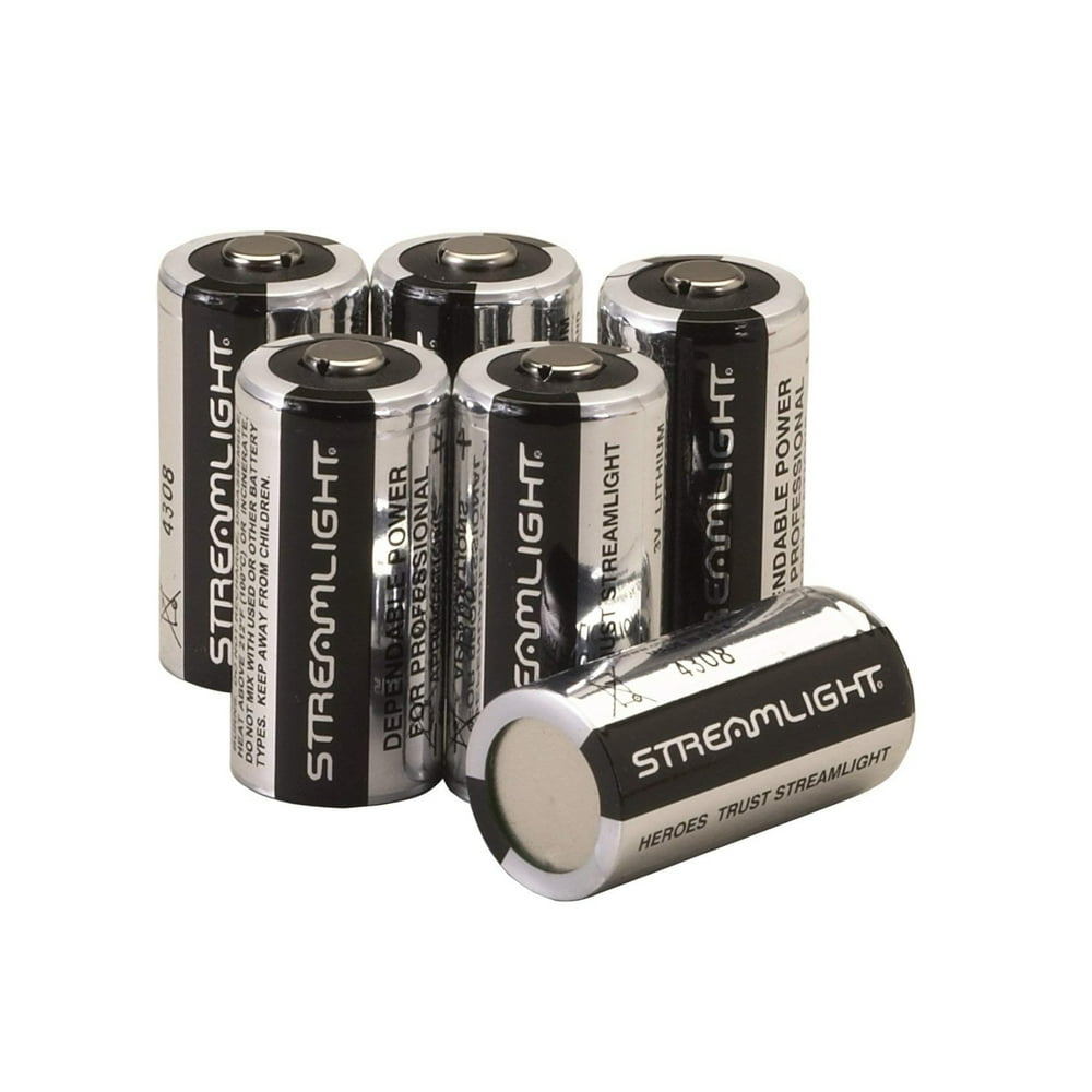 Streamlight (6 Pack) OEM Original CR123A 3V Lithium Battery 6 Pack