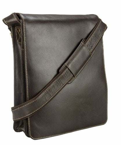 Real Leather Messenger Shoulder Bag Visconti Hunter Brown New Large 18410 