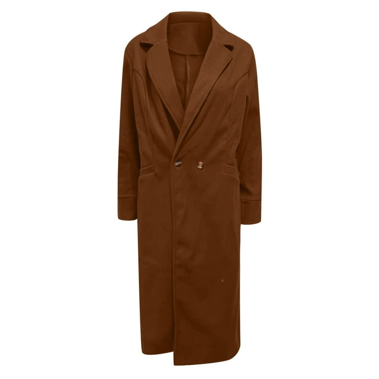 Womens Solid Color Lapel Double Coat Winter Long Button Woolen Coat Women Long Dress Jacket Mid Length Dress Coats for Women No Toe Seam Winter Jackets Boot Winter Jackets for Women Size Womens Solid Color Lapel Double Coat Winter Long Button Woolen Coat Women Long Dress Jacket Mid Length Dress Coats for Women No Toe Seam Winter Jackets Boot Winter Jackets for Women Size