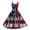 Deep Red, variant on HAJWOH Women Independence Day Dresses 50s 60s Vintage Sleeveless Star and Stripe Print Cocktail Swing Dress Retro Patchwork Midi Evening Dress Multicolor XXXL