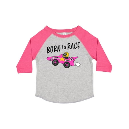 

Inktastic Born to Race- Pink Race Car Gift Toddler Boy or Toddler Girl T-Shirt