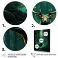 thumbnail image 3 of Designart "Teal Green Moose captivate Forest II" Animals Floater Framed Wall Art Print, 3 of 7
