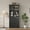 black, variant on Multi-Functional Pantry Coffee Cabinet with Storage, 72" Modern Wood Kitchen Bar Cabinet Hutch with 4 Glass Doors & 1 Drawer, Stand Alone Food Pantry Organizer for Dining Room & Home