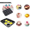 thumbnail image 3 of 1 piece round pan, giant 12 cavity cake pan, muffin pan, muffin pan, cupcakes, brownies, dessert, candy, 3 of 5